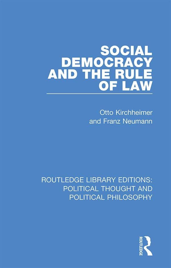 Social Democracy and the Rule of Law | 1:a upplagan