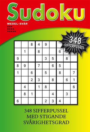 Sudoku: medel-svår, 348 sifferpussel