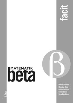 Matematik Beta Facit | 2:a upplagan