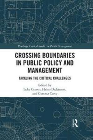 Crossing Boundaries in Public Policy and Management | 1:a upplagan