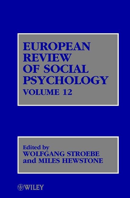 European Review of Social Psychology, Volume 12, | 1:a upplagan