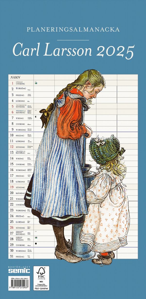 Carl Larsson Planeringsalmanacka 2025 | 0:e upplagan
