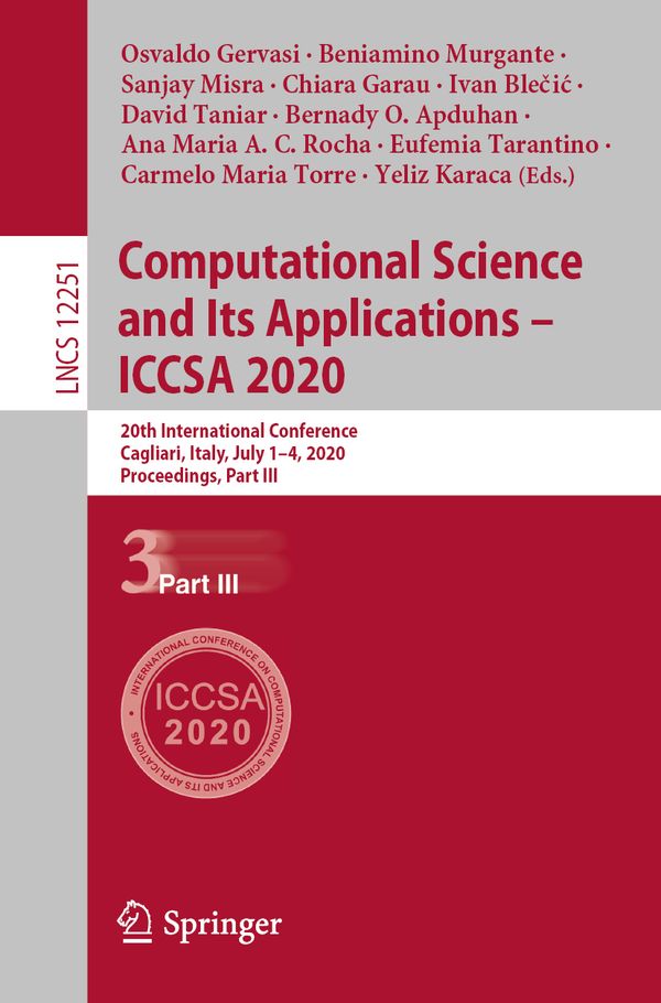 Computational Science and Its Applications – ICCSA 2020 | 1:a upplagan