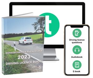 Körkortsboken på Engelska 2023 ; Driving licence book (book + theory pack with online exercises, theory questions, audiobook & e | 1:a upplagan