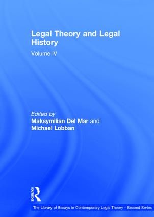 Legal Theory and Legal History | 1:a upplagan