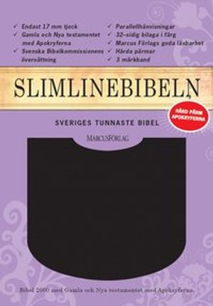 Slimline Bibeln svart cabraskinn med apokryferna | 1:a upplagan