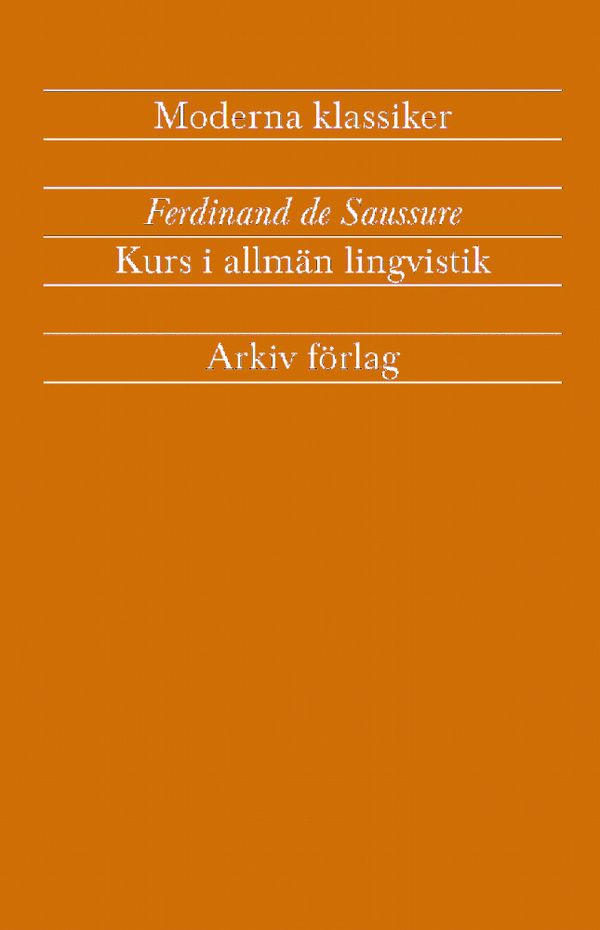 Kurs i allmän lingvistik | 0:e upplagan
