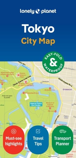 Lonely Planet Tokyo City Map | 0:e upplagan