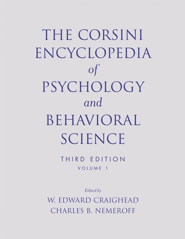 The Corsini Encyclopedia of Psychology and Behavioral Science, 3rd Edition, | 1:a upplagan