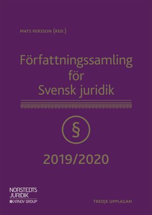 Författningssamling för Svensk juridik : 2019/2020 | 3:e upplagan