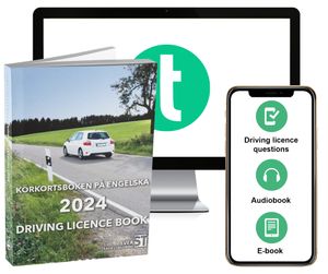 Körkortsboken på Engelska 2024 ; Driving licence book (book + theory pack with online exercises, theory questions, audiobook & e | 1:a upplagan