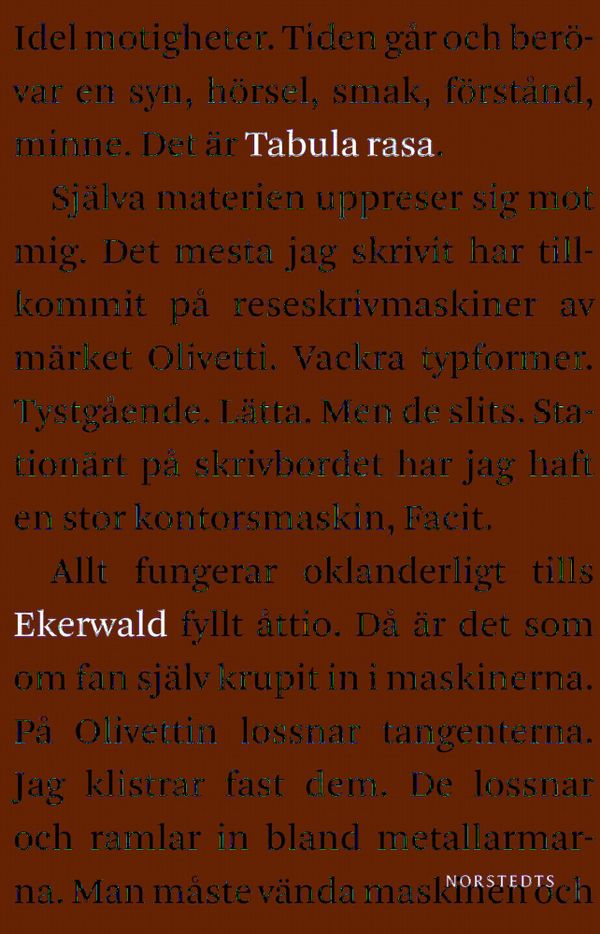 Tabula rasa : Fragment av ett liv | 1:a upplagan