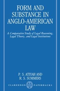 Form and Substance in Anglo-American Law | 0:e upplagan