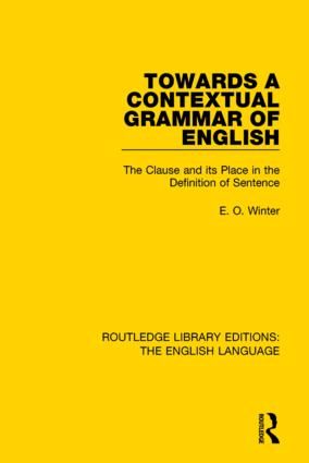 Towards a Contextual Grammar of English | 1:a upplagan