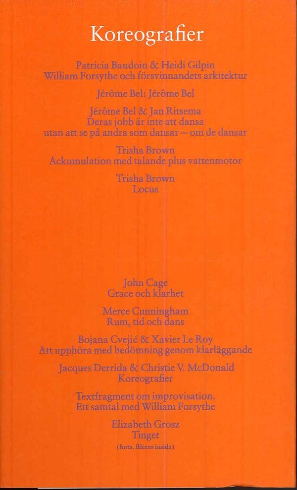 Koreografier | 0:e upplagan