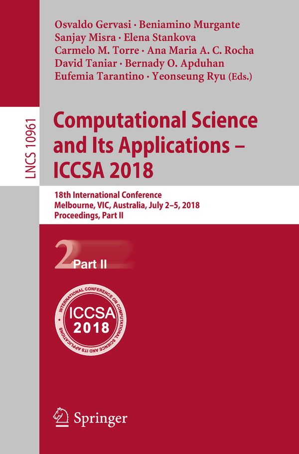 Computational Science and Its Applications – ICCSA 2018 | 1:a upplagan