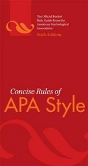 Concise rules of APA style | 6:e upplagan