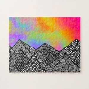 Rainbow Mountain : A Zenspire 1000-Piece Puzzle for Adults