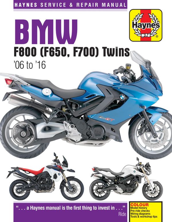 BMW F650, F700 & F800 Twins (06-16) Haynes Repair Manual | 2:a upplagan