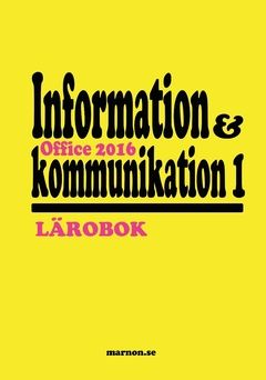 Information och kommunikation 1 Lärobok, Office 2016 | 0:e upplagan