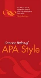 Concise rules of APA style
