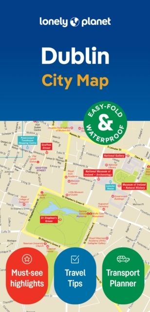 Lonely Planet Dublin City Map | 0:e upplagan