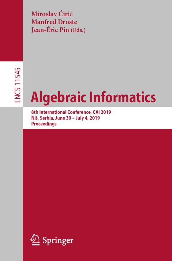 Algebraic Informatics | 1:a upplagan