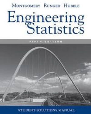 Engineering Statistics, Student Solutions Manual | 5:e upplagan