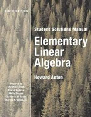 Elementary Linear Algebra, Student Solutions Manual, 8th Edition Update | 8:e upplagan