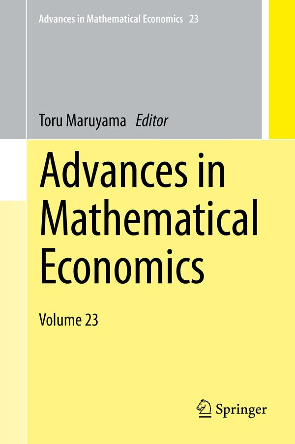Advances in Mathematical Economics | 1:a upplagan
