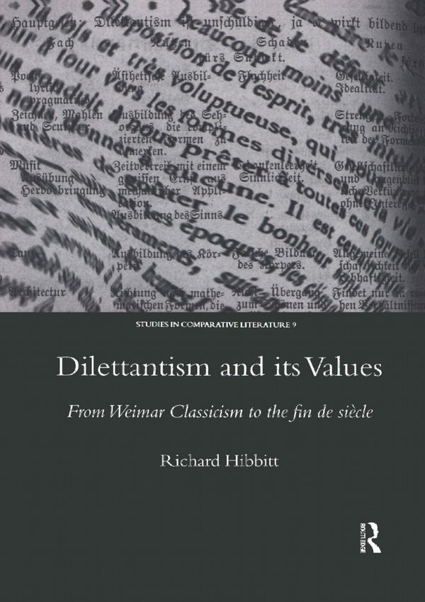Dilettantism and Its Values | 1:a upplagan