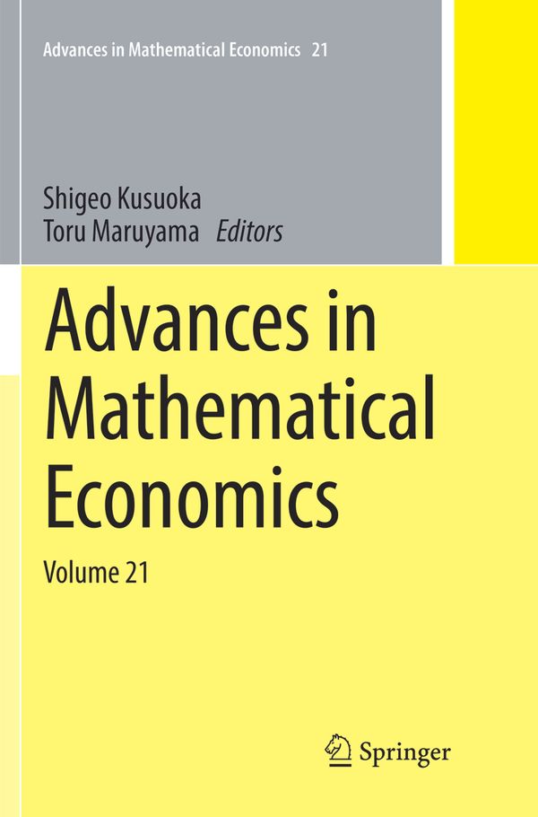 Advances in Mathematical Economics | 1:a upplagan