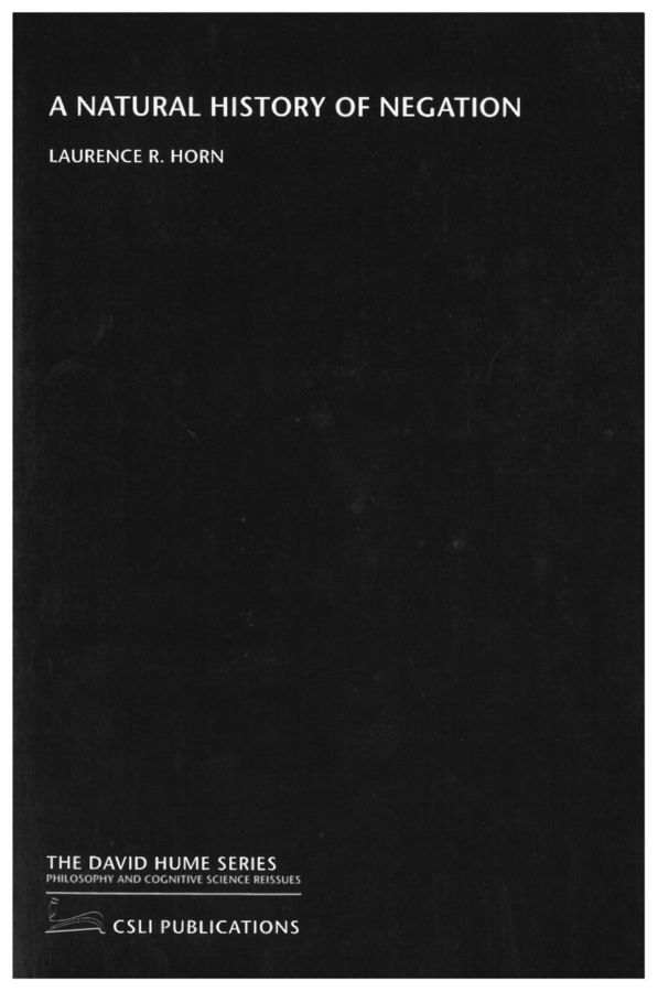 A Natural History of Negation | 0:e upplagan
