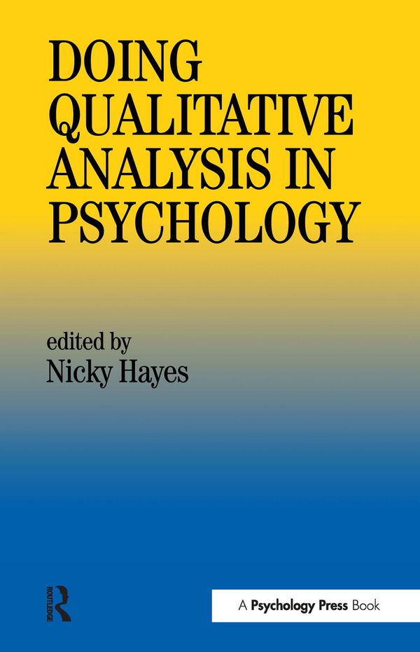 Doing Qualitative Analysis in Psychology | 0:e upplagan