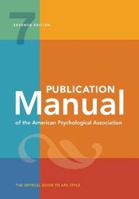 Publication Manual (OFFICIAL) 7th Edition of the American Psychological Association | 7:e upplagan