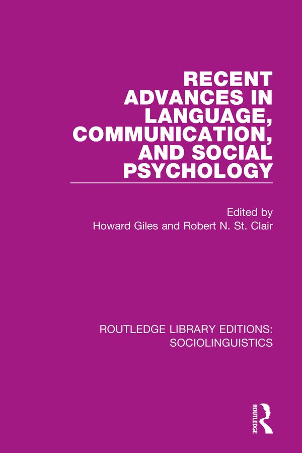 Recent Advances in Language, Communication, and Social Psychology | 1:a upplagan