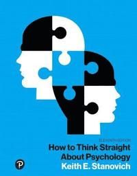 How to Think Straight About Psychology, Books a la Carte