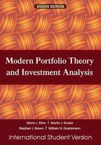 Modern Portfolio Theory and Investment Analysis, Eighth Edition Internation | 1:a upplagan