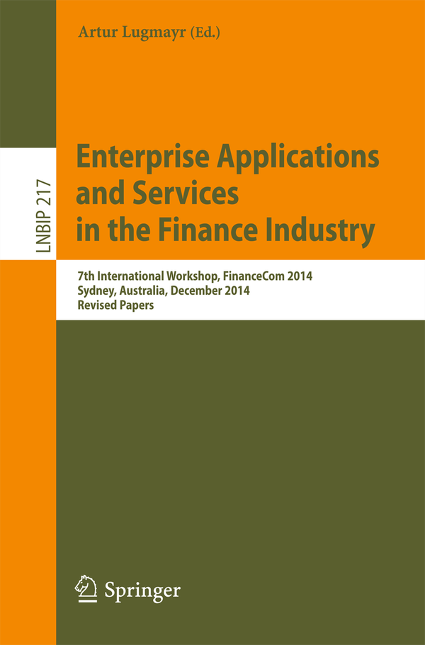 Enterprise Applications and Services in the Finance Industry | 1:a upplagan