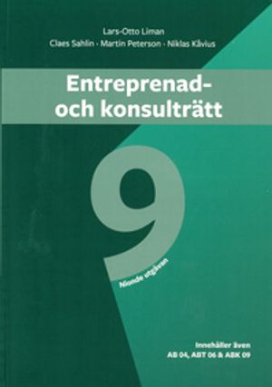 Entreprenad- och konsulträtt | 9:e upplagan