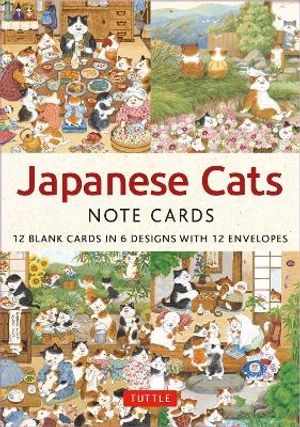 Japanese Cats - 12 Blank Note Cards