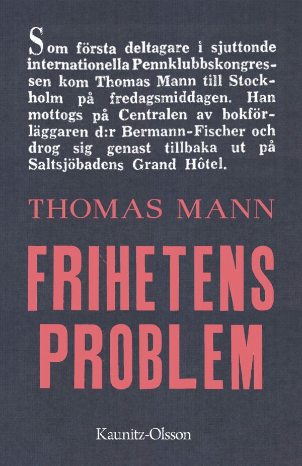 Frihetens problem | 0:e upplagan