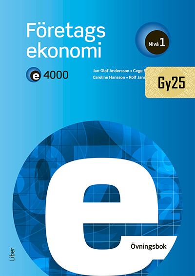 E4000 Företagsekonomi nivå 1 Övningsbok | 1:a upplagan