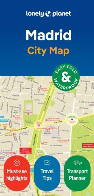 Lonely Planet Madrid City Map | 0:e upplagan