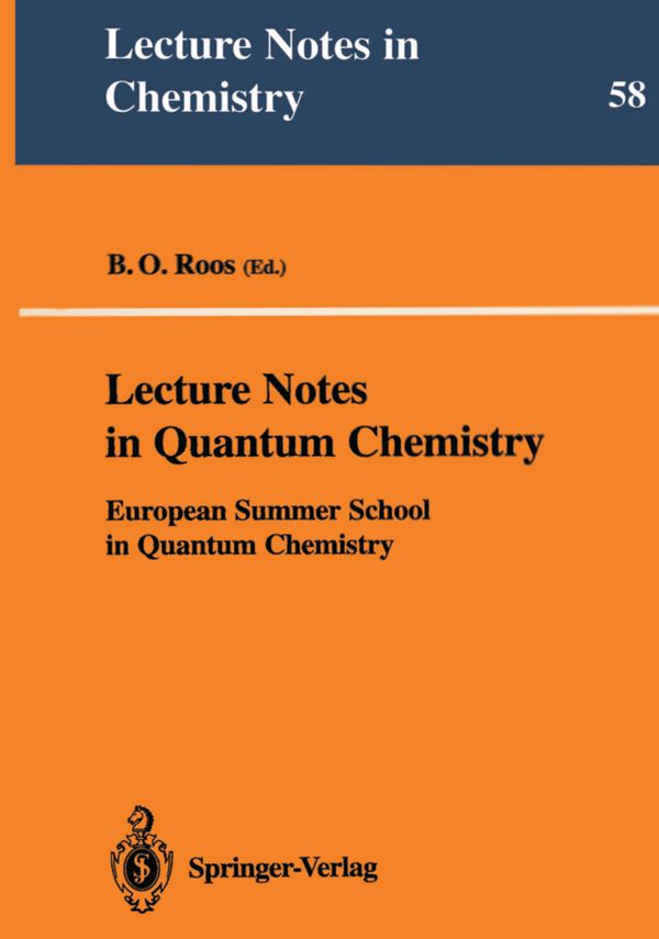 Lecture Notes in Quantum Chemistry | 0:e upplagan