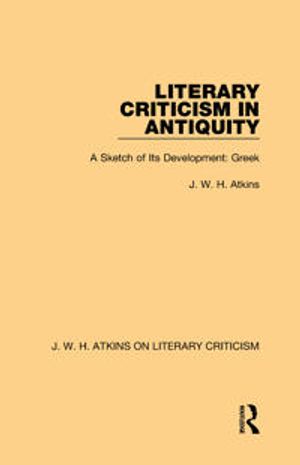 Literary Criticism in Antiquity | 1:a upplagan