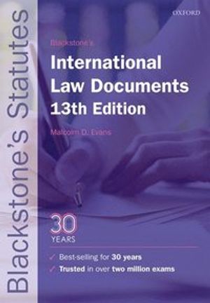 Blackstones international law documents | 13:e upplagan