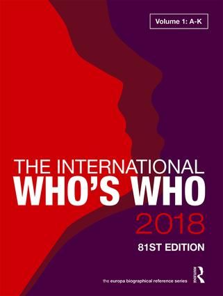 The International Who's Who 2018 | 81:a upplagan
