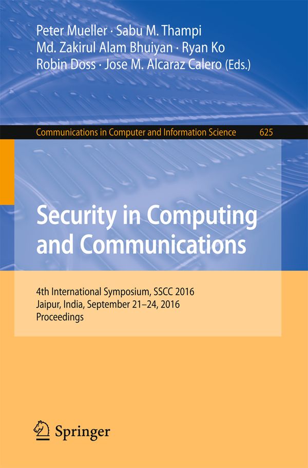 Security in Computing and Communications | 1:a upplagan