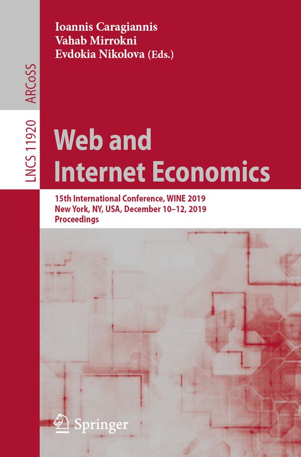Web and Internet Economics | 1:a upplagan